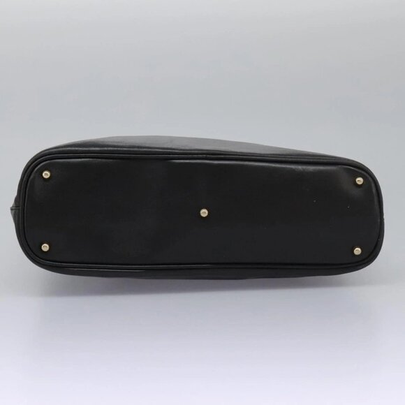 GUCCI Bamboo Hand Bag Leather 2way Black Gold - Picture 10 of 16